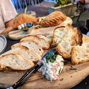 Wonderful chicken empanadas and easy/light/fresh butter board