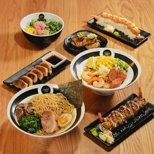 The Garlic Truffle Ramen,
Shrimp Tempura Cut Roll,
Lemon Cut Roll,
Handmade Grilled Gyoza