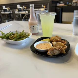 Spicy Garlic Edamame