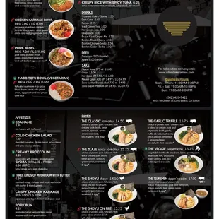Full menu!