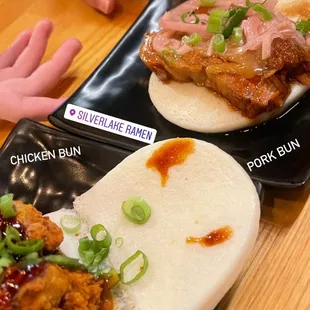Pork Bun  Spicy Chicken Bun
