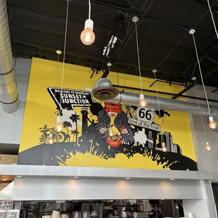 the interior of a restaurant