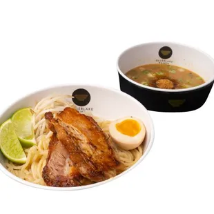 Tsukemen Ramen - A traditional dipping ramen with cold noodles and a hot broth!