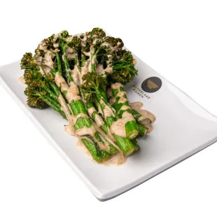 Creamy Broccolini - Flash fried with a drizzle of sesame dressing!