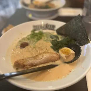 My ramen (I forgot what I ordered) - I added the egg otherwise this is what you pay for without add ons.