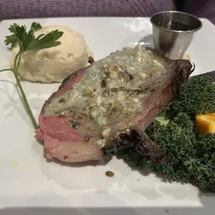 Petite Cut Prime Rib with Bleu Cheese