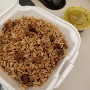 Very dry Rice and Peas