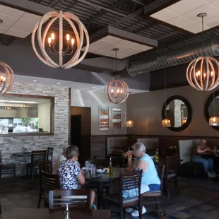 A view of their contemporary, airy, and clean dining room.