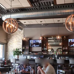 An airy view of their attractive bar.