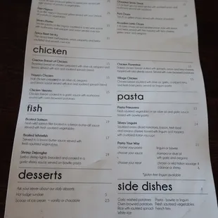 Menu, circa Aug 2022.