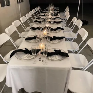 Tables and chairs available for any event!