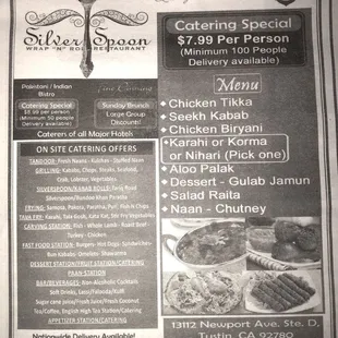 Catering special going on right now!