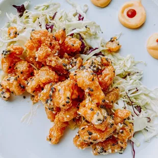 Happy hour crispy shrimp
