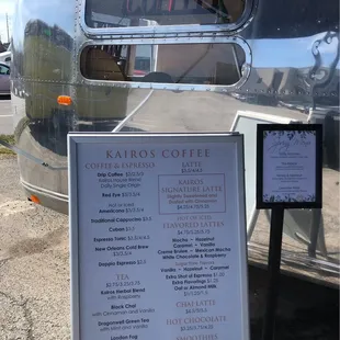 Menu board as of March 21 2023.