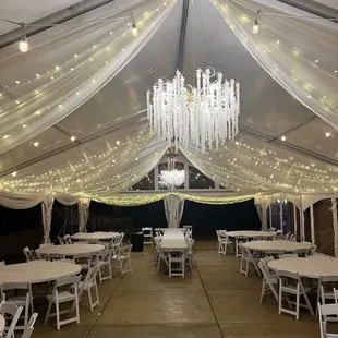 Lighting in tent at night