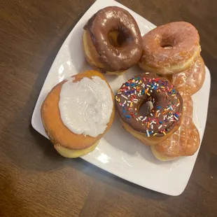 a variety of donuts