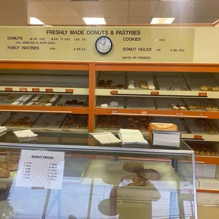 a display of donuts and pastries