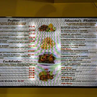 Menu with updated prices (Aug 2024)
