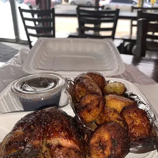 a plate of food on a table