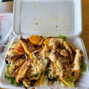 Shrimp and chicken salad