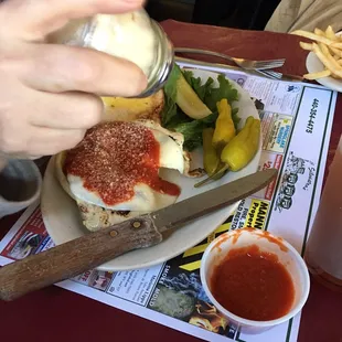 Broiled Chicken parmigiana for lunch