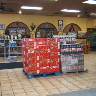 the inside of a store