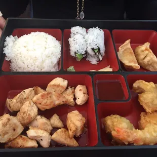 Chicken bento A with steamed rice