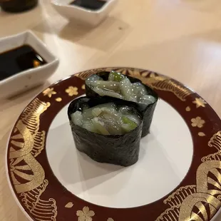 Octopus wasabi gunkan