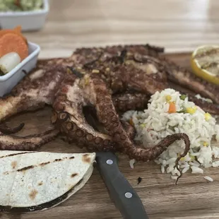 Grilled octopus