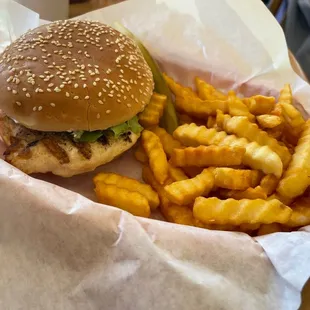 Grilled Chicken, Fries &amp; Regular Soda