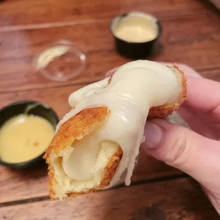 SO generous with the amount of cheese! Satisfying cheese pull