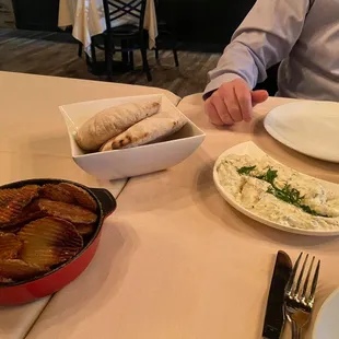 Byson french onion dip with the most delicious pita bread and chips to die for.