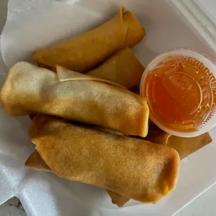 Veggie egg rolls aka lumpia or even spring rolls