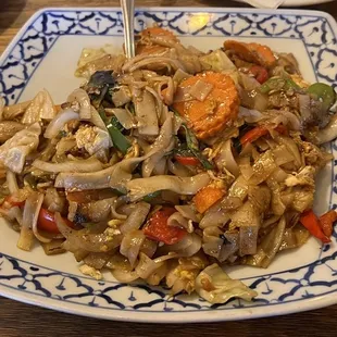 a plate of stir fried vegetables
