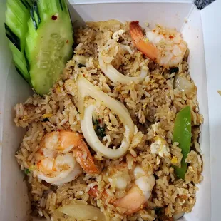 Chili Paste Fried Rice with seafood