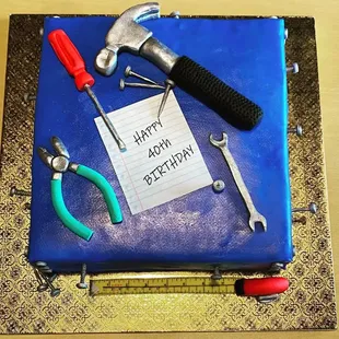 Tool box custom cake