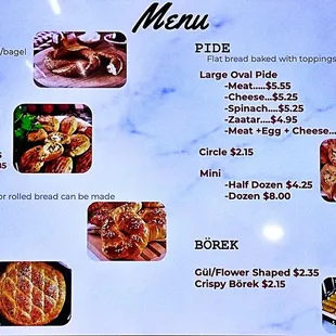 the menu