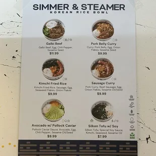 ramen and noodles, menu