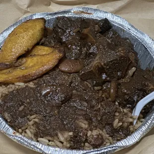 Oxtail, rice &amp; peas, no vegetables, extra gravy !!!  OMG... cray cray