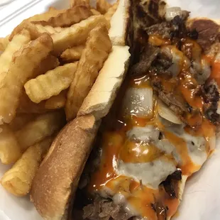 Philly cheesesteak basket