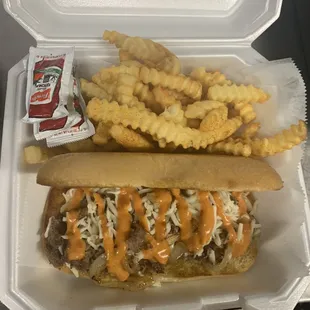 Simmz Philly cheese steak poboy