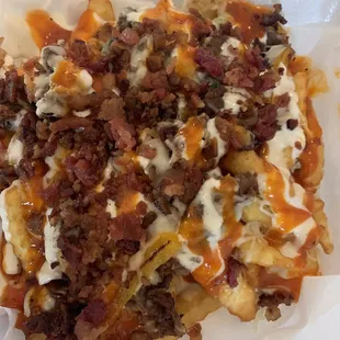 Loaded fries and added Simmz sauce