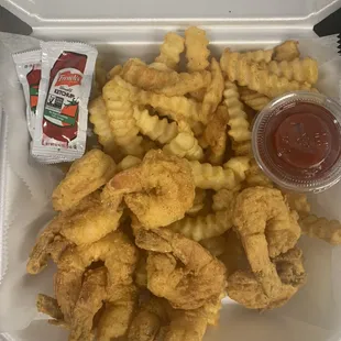 8 fried jumbo shrimps