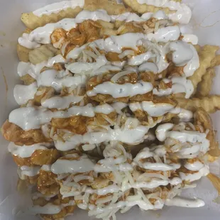 Chicken bacon ranch loaded fries