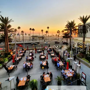 Patio + beach sunset
