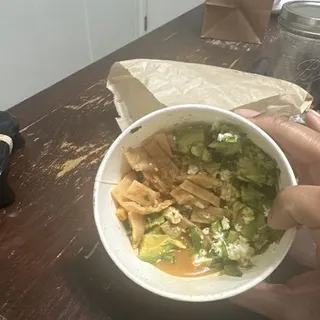 Homemade Chicken Tortilla Soup Cup
