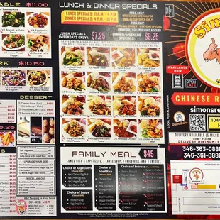 Regular menu