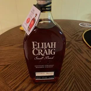 a bottle of elijah craig