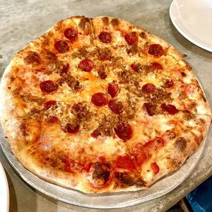 Pepperoni and Spicy Sausage