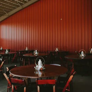 Tables and chair set up